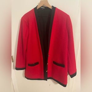 Express red cardigan blazer xl